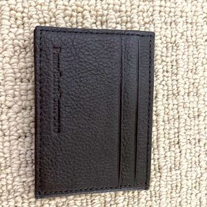 New Perry Ellis brown leather money clip and ID/card wallet- sleek and discreet!